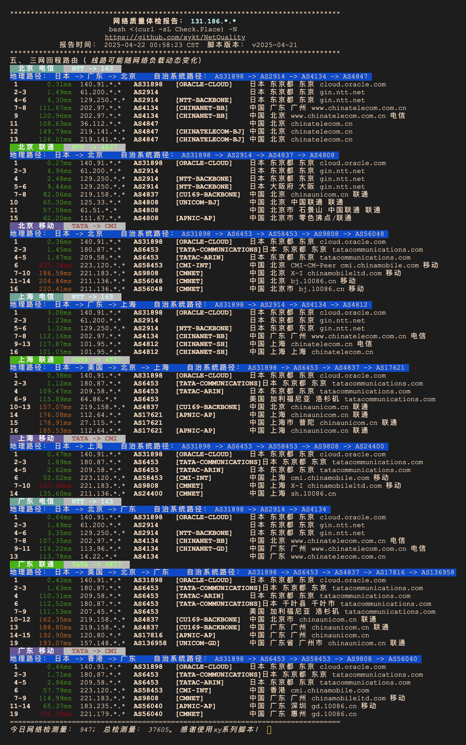 🌐网络质量